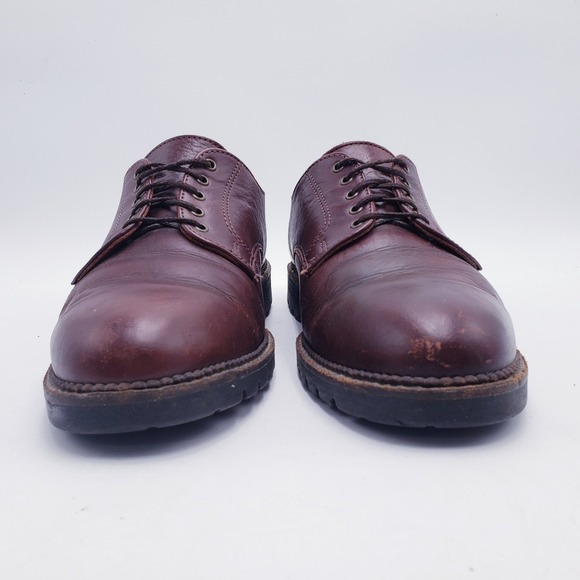 H.S. Trask Bison Leather Oxford Shoes Brown Lace Up Lug Sole Mens‎ 9.5 W main image 6